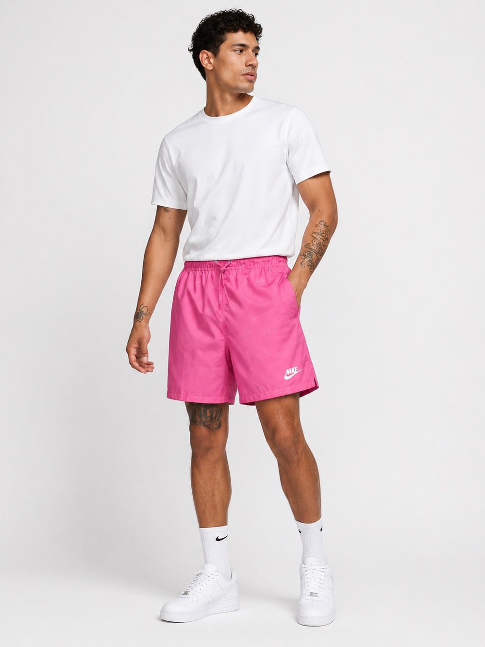Nike Club Woven Flow Shorts Pink Men’s Medium Athletic Gym 5 Inch Inseam